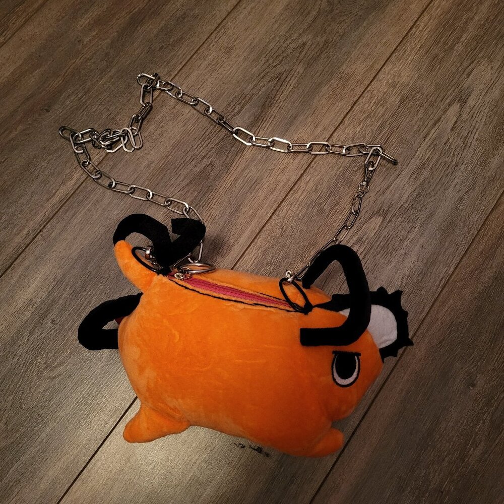 Handmade Chainsawman Pochita plush bag